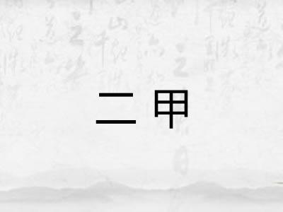 二甲