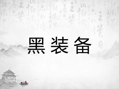 黑装备