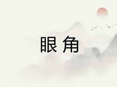 眼角 眼角