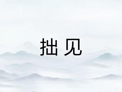 拙见