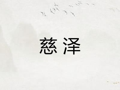 慈泽