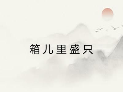 箱儿里盛只 箱儿里盛只