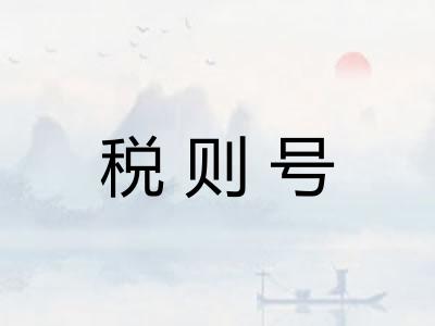 税则号 税则号