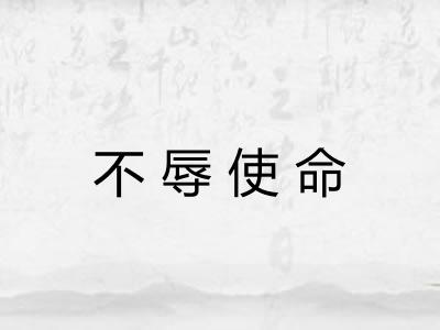不辱使命