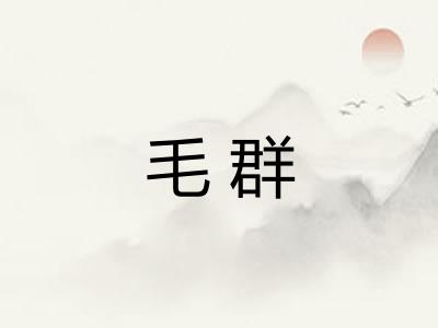 毛群 毛群