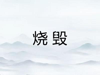 烧毁 烧毁