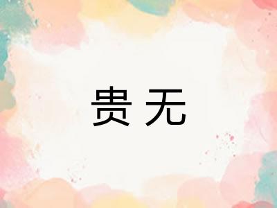 贵无 贵无