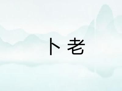 卜老