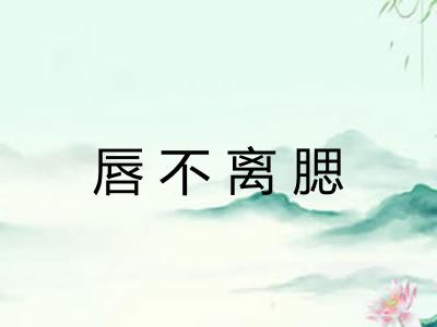 唇不离腮