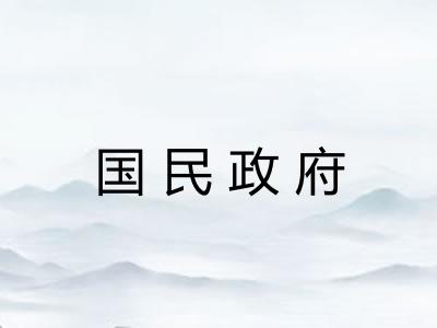 国民政府 国民政府