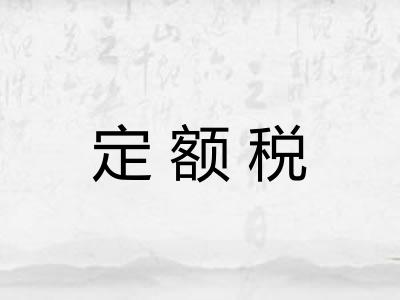 定额税
