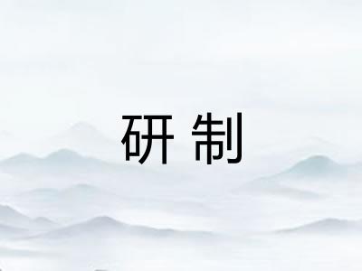 研制