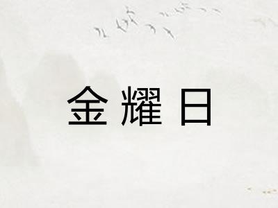 金耀日 金耀日