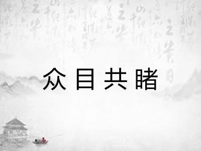 众目共睹