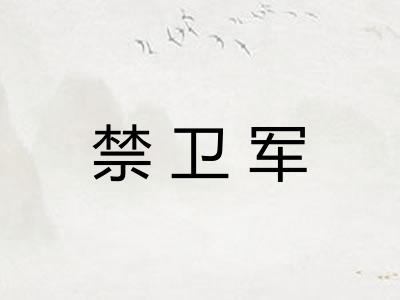 禁卫军 禁卫军