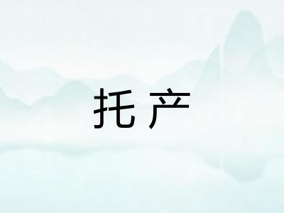 托产 托产