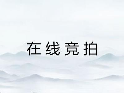 在线竞拍 在线竞拍