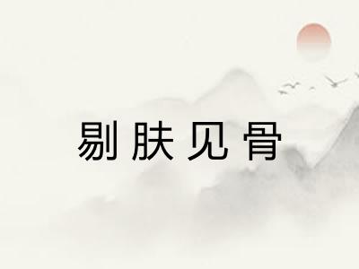 剔肤见骨