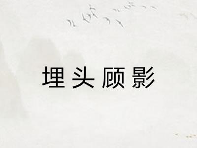 埋头顾影