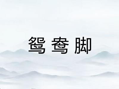 鸳鸯脚
