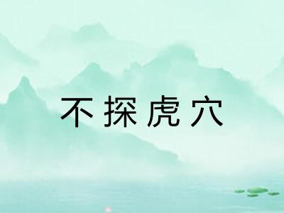 不探虎穴