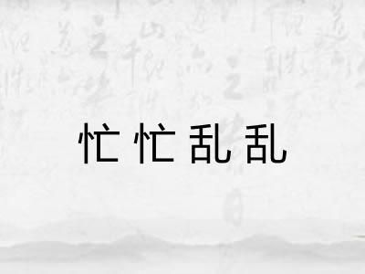 忙忙乱乱