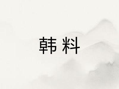 韩料