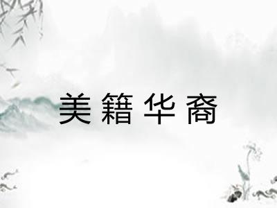 美籍华裔