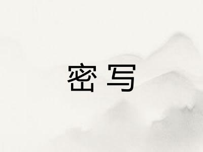 密写