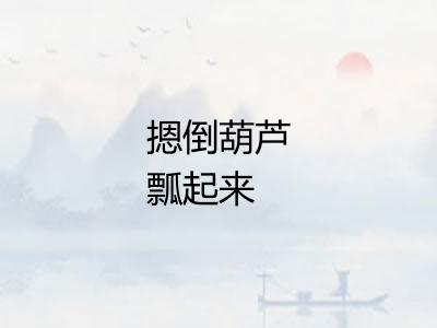 摁倒葫芦瓢起来