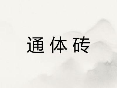 通体砖