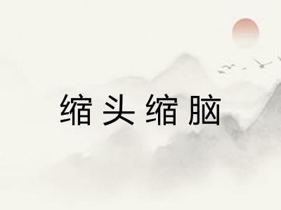 缩头缩脑 缩头缩脑