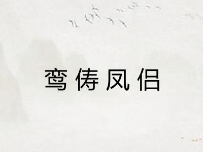 鸾俦凤侣