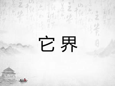 它界 它界