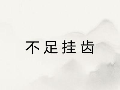 不足挂齿