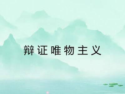辩证唯物主义 辩证唯物主义