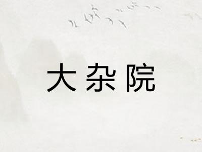 大杂院 大杂院