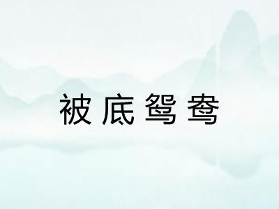 被底鸳鸯