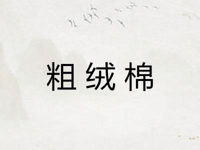 粗绒棉