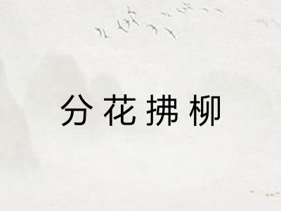 分花拂柳 分花拂柳