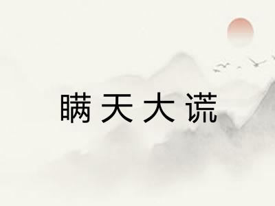 瞒天大谎