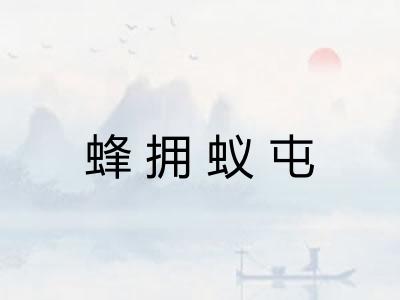 蜂拥蚁屯