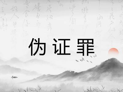 伪证罪 伪证罪
