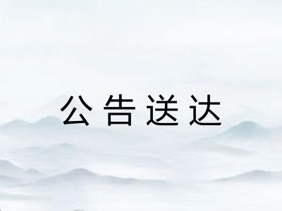 公告送达
