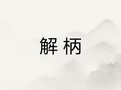解柄