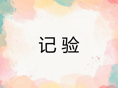 记验