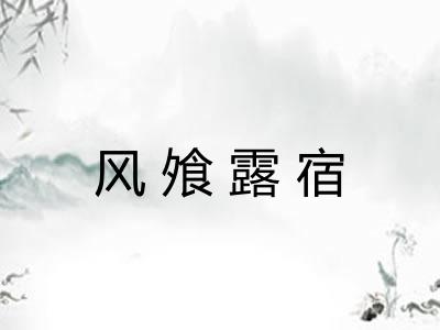 风飧露宿