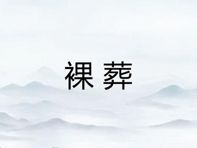 裸葬 裸葬
