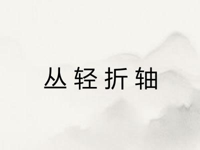 丛轻折轴 丛轻折轴