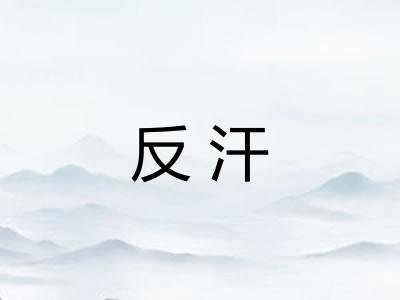 反汗 反汗